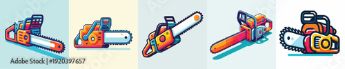 Vector of a chainsaw