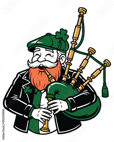 St. Patrick's Day Musician with Bagpipes