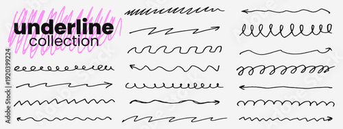 Messy hand drawn line set in vector format. Curved scribbles uneven strokes and raw sketch texture. Pencil pen and charcoal marks for expressive design use.