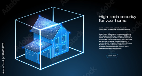 Smart security system for residential homes with technology features and energy efficiency options at night