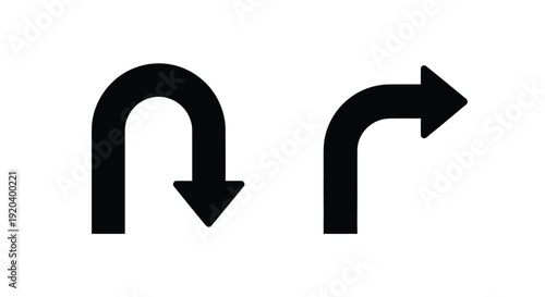 Two arrows indicate cyclical movement pointing both up and right silhouette