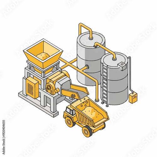 Industrial construction equipment and machinery for manufacturing processes.