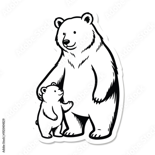 Mama Bear and Cub Hugging