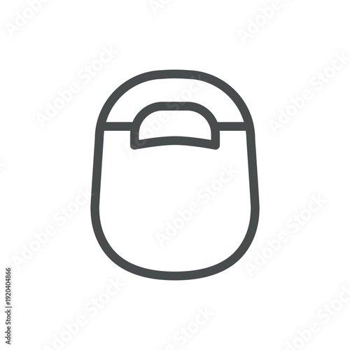 Competition Kettlebell Outline Icon. Linear stroke vector kettle bell weight on white background 