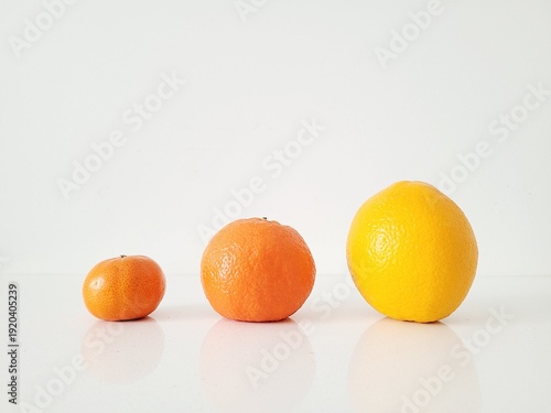 Aromatic pieces of tropical fruits against a bright background