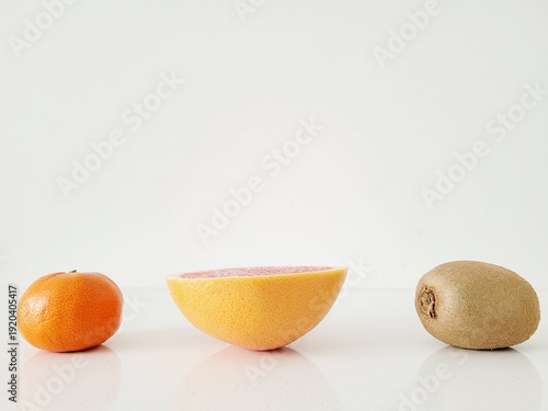 Pieces of tropical fruits for juicy taste