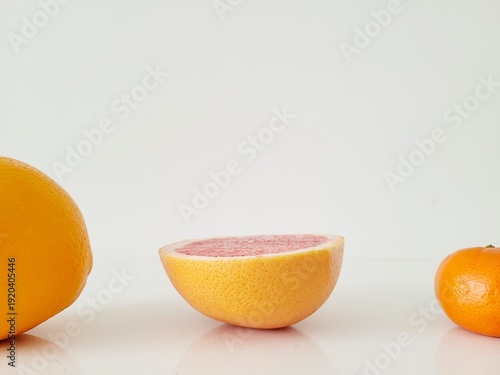 Very delicious pieces of sliced grapefruit