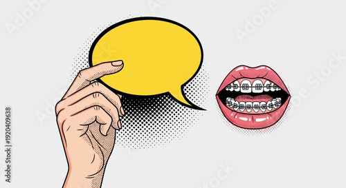 Hands holding megaphone and microphone around crumpled paper.