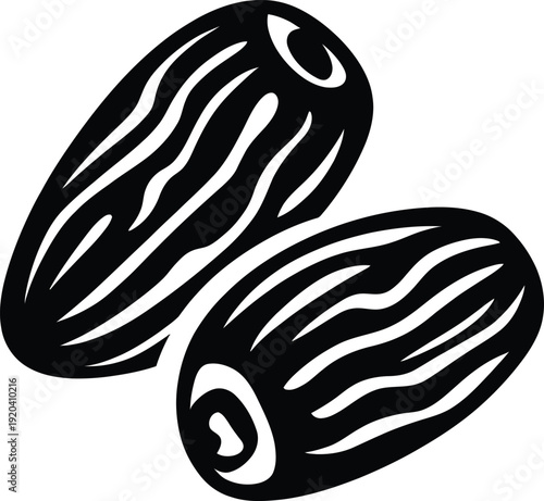 Hand-drawn illustration of two melons