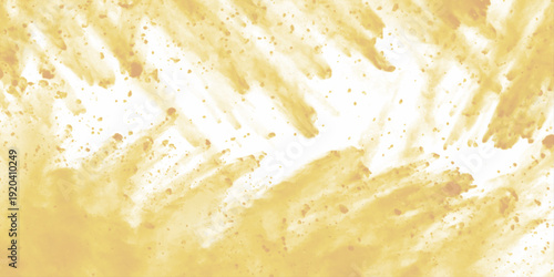 Modern design with grunge white distressed holiday paper background. white and yellow smoke aquarelle smudge illustration smooth light colors  glow. Beautiful stylist modern yellow painting vector 