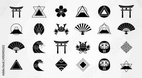 Japanese Symbols Collection: Traditional Icons Set