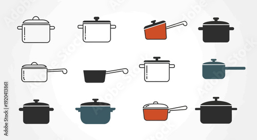 Kitchenware Vector Set: Pots and Pans Collection