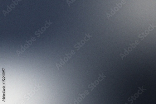 Abstract Dark Blue and Grey Grainy Gradient Background with Soft Light Leaks