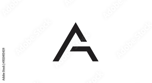 Black Modern Minimalist Letter A Logo.