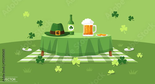 St. Patrick's Day Picnic Setup
