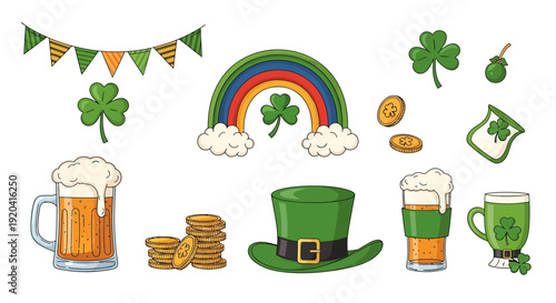 St. Patrick's Day Celebration Icons