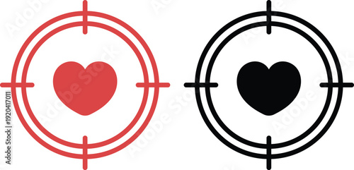 Precision aiming symbols for hunting equipment and tactical display graphics vector