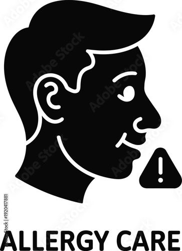 Allergy Warning Symbol – Healthcare Protection and Treatment Icon