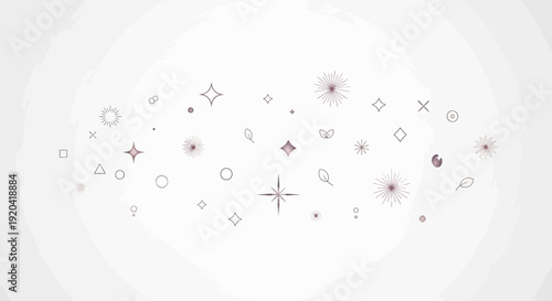 Sparkling Confetti and Stars on a Light Background - Festive Celebration Elements