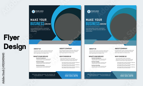 Abstract Business Flyer Template – Modern, Creative & Fully Editable for IT Firms