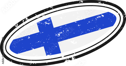Finland Flag Grunge Stamp