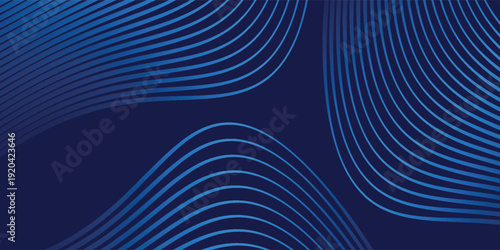 Abstract blue background with glowing curved lines. Shiny blue swirl curve lines design.eps10