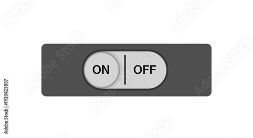 On Off Switch Toggle Button, Modern Design