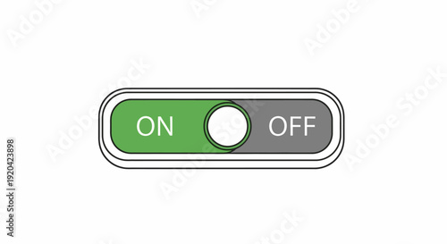 Toggle Switch ON/OFF Slider Button - Digital Interface Element