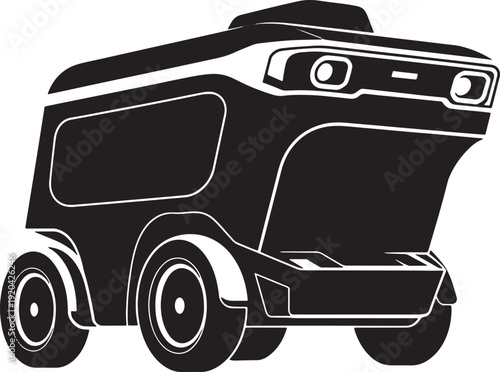 Futuristic delivery robot vehicle