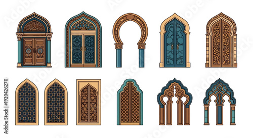 Ornate Islamic Arches and Doorways Collection