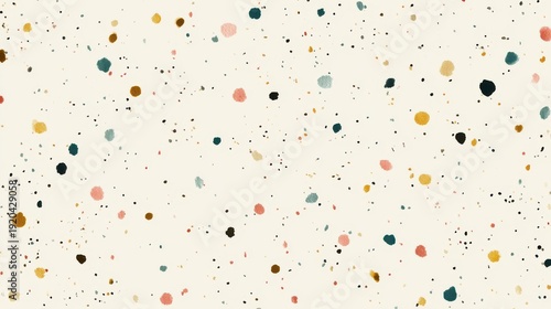Speckled paper texture, confetti style small dots, pastel colors on white, stationery background