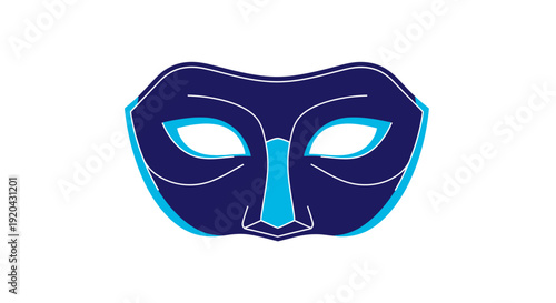 Elegant black and gold Venetian carnival masquerade mask isolated on white background for theater, party, or Halloween costume decoration