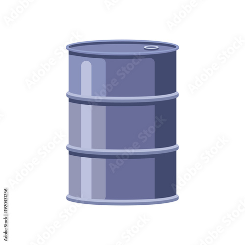 Oil barrel flat vector illustration isolated on white background