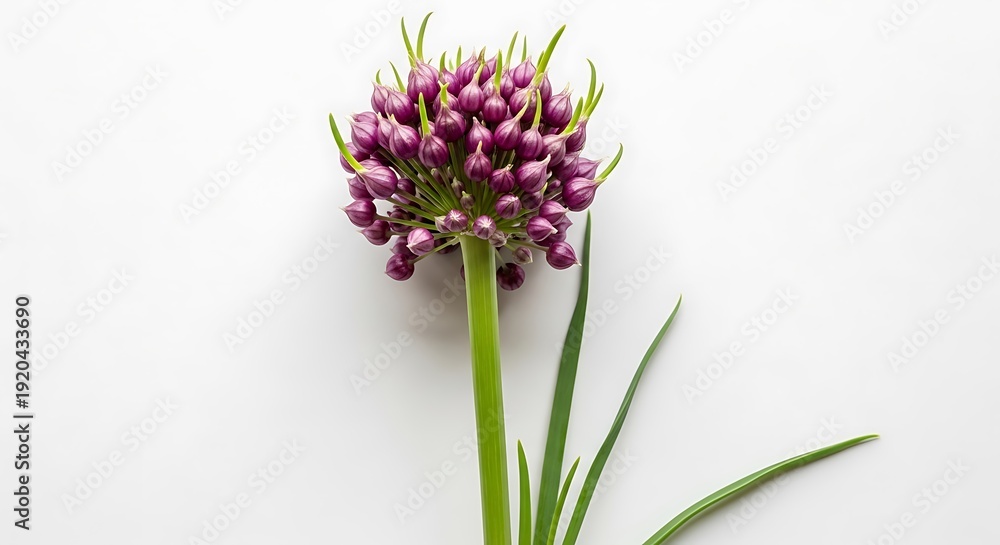 Obraz premium Allium Sphaerocephalon - A Close-Up of a Purple Round-Headed Leek Flower.