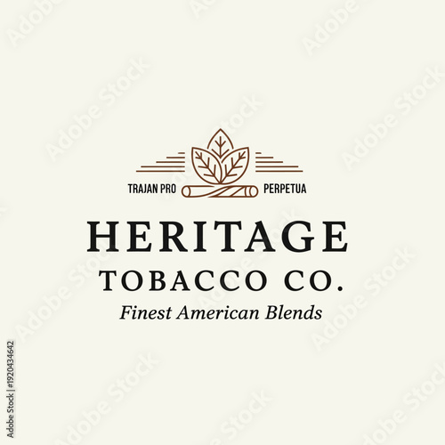 Heritage Tobacco Company Logo Design Element.