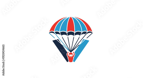 Parachute Logo Design with Abstract Geometric Shapes