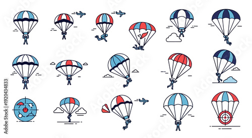 Parachuting Icons: Skydiving Sport and Recreation