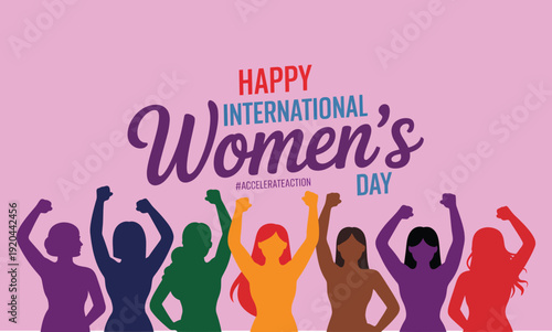 Diverse Women Celebrating International Womens Day