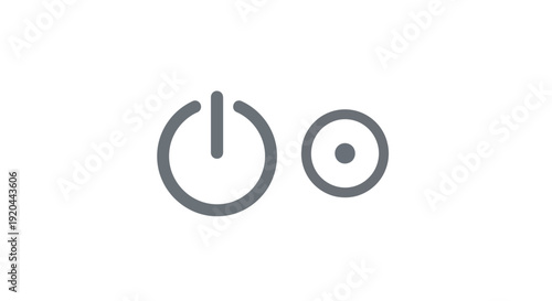 Power Button and Indicator Light Icon Design