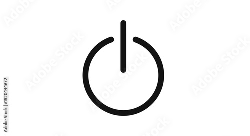 Power Button Icon: Simple On/Off Symbol