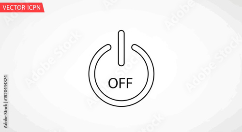 Power Off Icon Vector. Switch Off Button Symbol