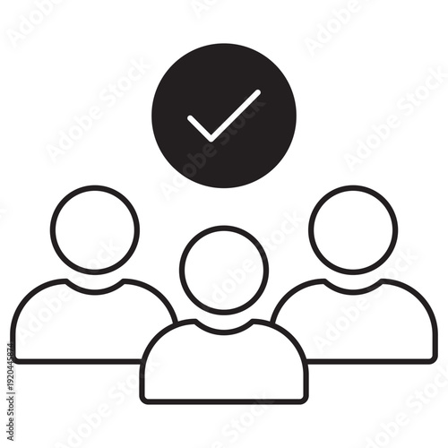 Member icon, Active Participant, Loyal Community Member, Registered User, Group Affiliate, vector