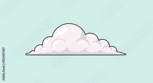 Illustrated cloud formation image (1954) in a serene environment viewed from the side