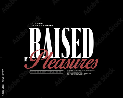 Modern Urban streetwear ypography graphic tee design templates