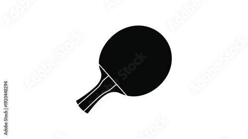 Table tennis paddle icon ping pong racket sports equipment silhouette game symbol minimal design illustration isolated