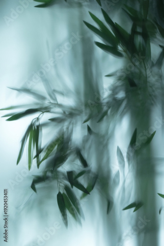 Foliage abstract blur background of leaves