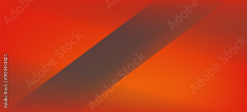 Fiery red brown burnt orange copper black abstract background. Geometric shape. Color gradient. 3d effect. Noise rough grungy grain. Neon light metallic. Design. Template. Web banner. Wide. Panoramic.