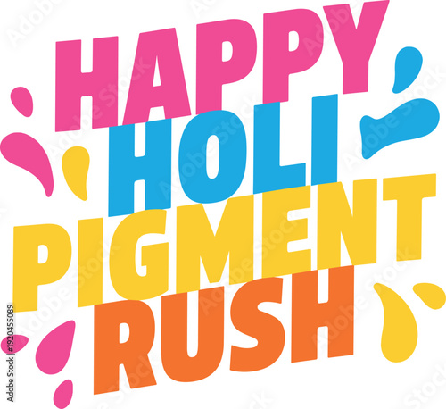 Happy holi pigment rush, a vibrant splash of colors for indian festival celebration