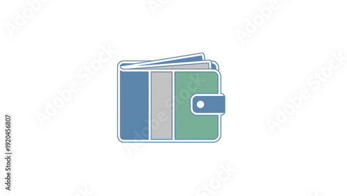 Colorful Wallet with Metal Clasp.