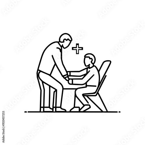 Doctor Examining Patient in Clinic